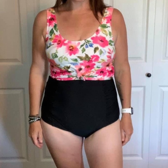 Coral Reef high rise bathing suit bottoms - Picture 2 of 2